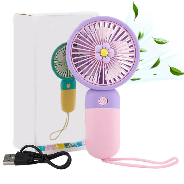 Portable Rechargeable Mini Hand Fan | Lightweight Handheld Fan with Low Noise | Indoor & Outdoor Use.