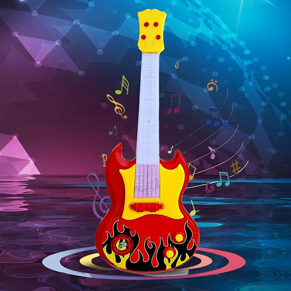 Kids' Rock Band Guitar Toy | Musical Learning Instrument with Lights & Sounds.