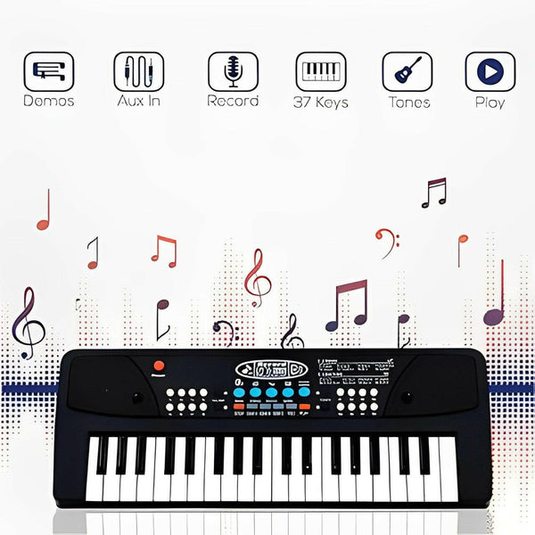 Bigfun 37-Key Kids Piano Keyboard | Mic, Recording & DC Power Option | 2025 Model.