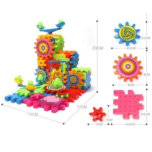 81-Piece Electric Rotating Gear Building Blocks | 