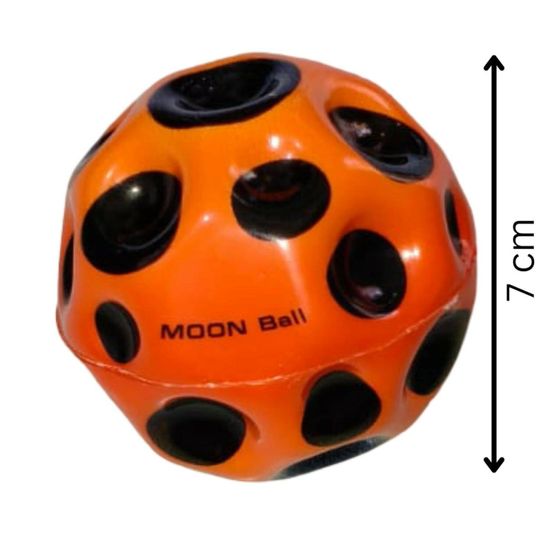 High-Bounce Moon Ball (2-Pack) | Super Bouncy Cratered Rubber Ball for Outdoor Fun | Perfect for Kids & Adults.