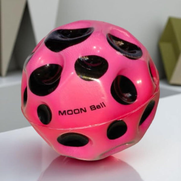 High-Bounce Moon Ball (2-Pack) | Super Bouncy Cratered Rubber Ball for Outdoor Fun | Perfect for Kids & Adults.