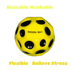 High-Bounce Moon Ball (2-Pack) | Super Bouncy Cratered Rubber Ball for Outdoor Fun | Perfect for Kids & Adults.