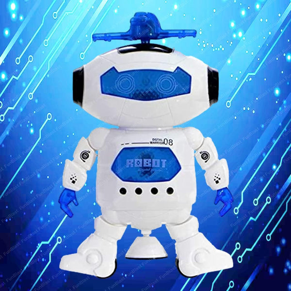360° Spinning Dancing Robot Toy | Musical Bot with Flashing 3D Lights & Sound | Interactive Kids Entertainment.