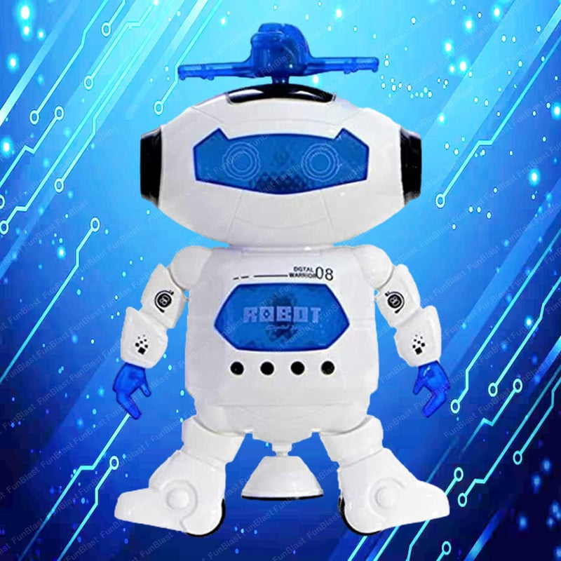 360° Spinning Dancing Robot Toy | Musical Bot with Flashing 3D Lights & Sound | Interactive Kids Entertainment.
