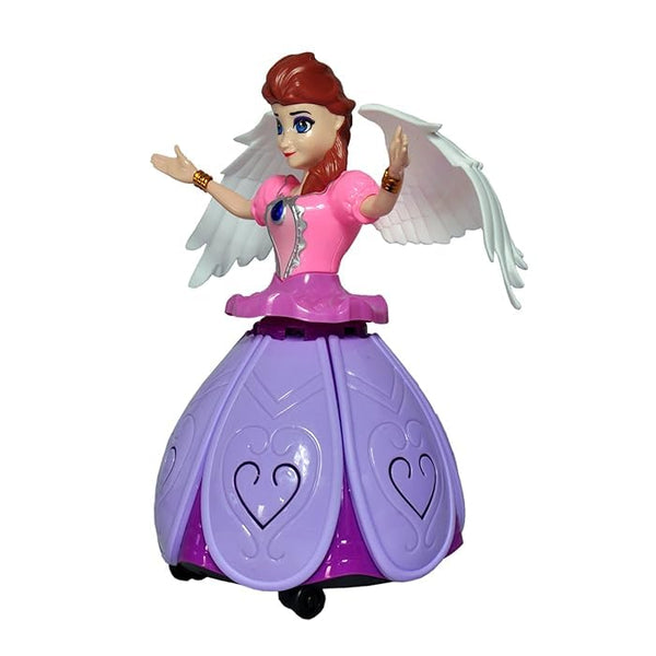 Enchanting Angel Girl Dancing Doll | Spinning Musical Princess Toy with Light Projection | Battery Operated.