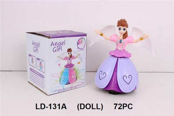 Enchanting Angel Girl Dancing Doll | Spinning Musical Princess Toy with Light Projection | Battery Operated.