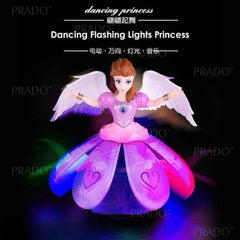 Enchanting Angel Girl Dancing Doll | Spinning Musical Princess Toy with Light Projection | Battery Operated.