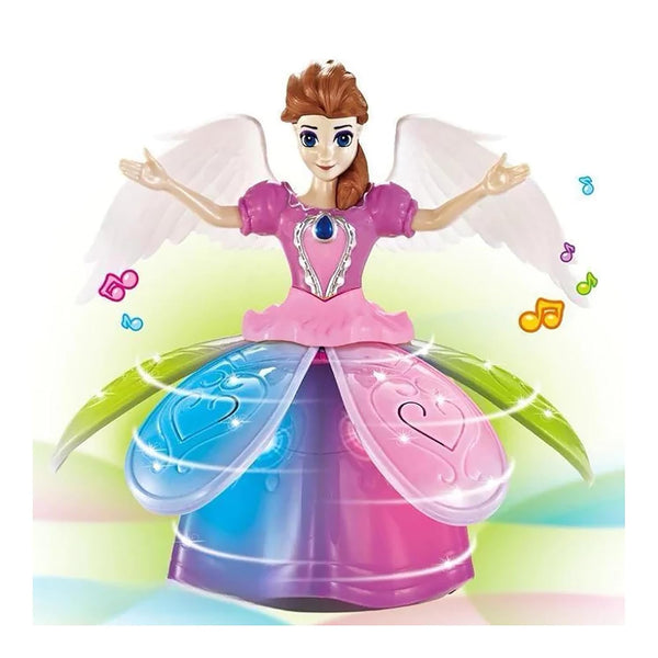 Enchanting Angel Girl Dancing Doll | Spinning Musical Princess Toy with Light Projection | Battery Operated.