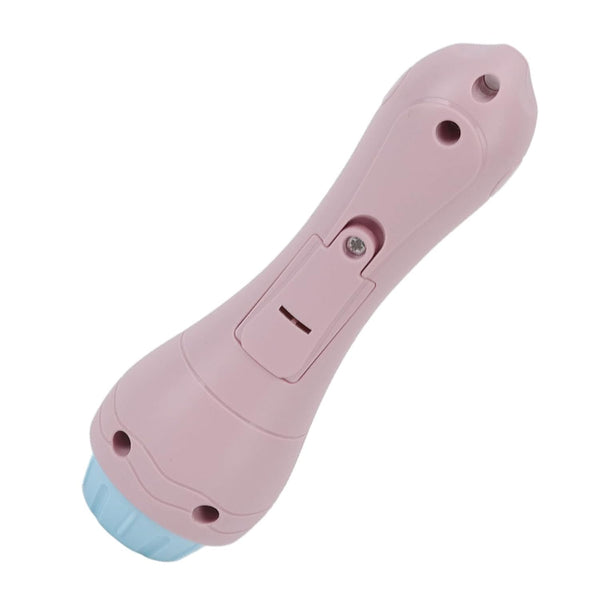 Kids Mini Projector Flashlight Torch | Includes Interchangeable Image Discs | Pink Storybook Projector.