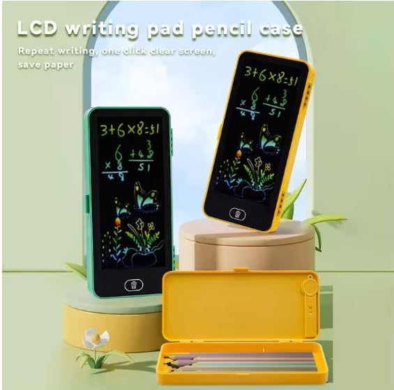 Magical Pencil Box with Built-In LCD Writing Tablet | Includes Stylus with Erase Button | Unique School Supply Case.