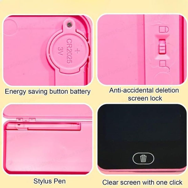 Magical 2-in-1 Pencil Box with LCD Writing Tablet | Includes Stylus & Erase Button | Unique School Supply Case.