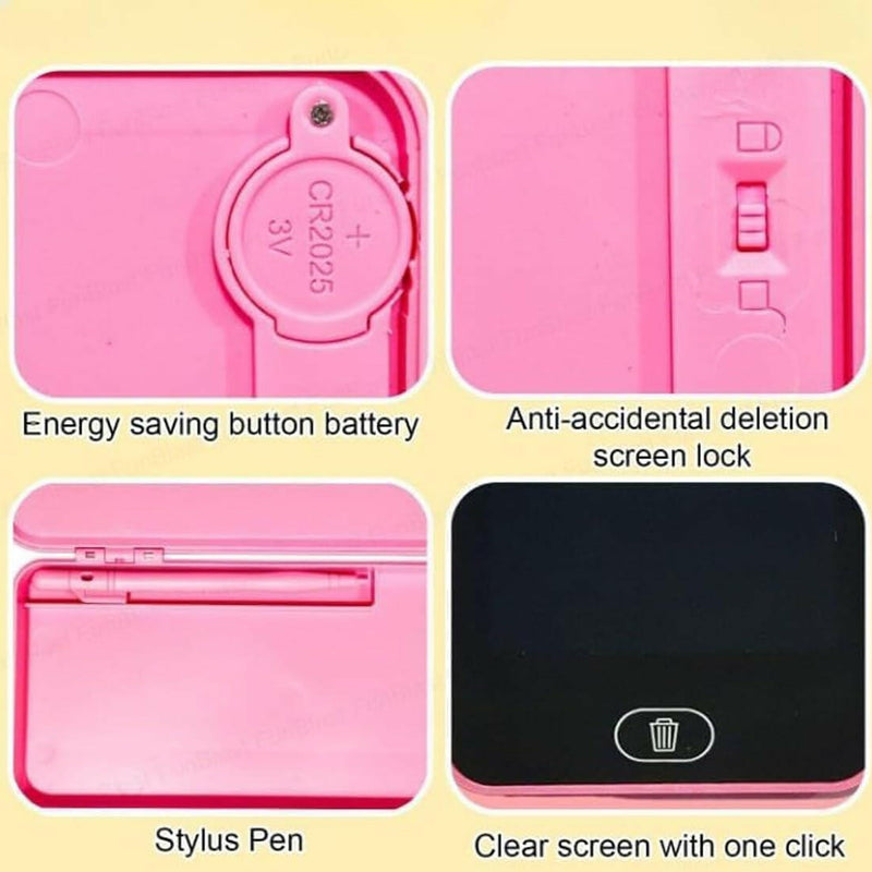 Magical 2-in-1 Pencil Box with LCD Writing Tablet | Includes Stylus & Erase Button | Unique School Supply Case.