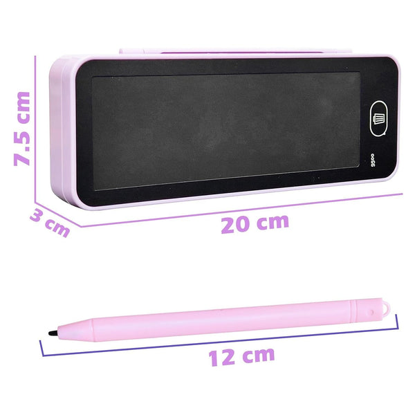 Magical 2-in-1 Pencil Box with LCD Writing Tablet | Includes Stylus & Erase Button | Unique School Supply Case.