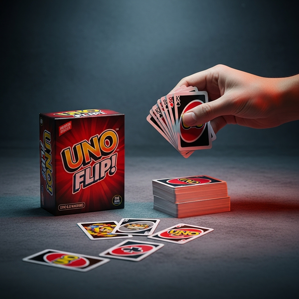 Mattel Games Uno Flip! Card Game | Double-Sided Deck with Special Flip Card | Family Game for Kids & Adults.