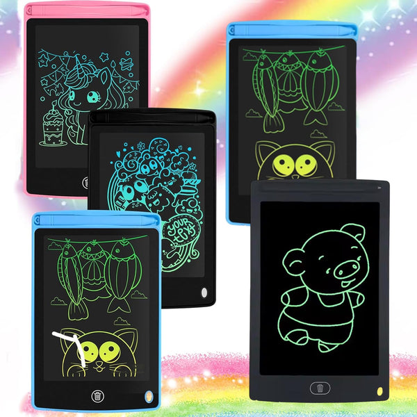 3 - pack LCD Writing Tablets for Kids | 8.5-Inch Color Screen E-Writer | Bulk Birthday Party Return Gifts.