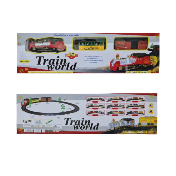 Classic Musical Toy Train Track Set for Kids | Vintage Design with Real Train Sounds & Lights.