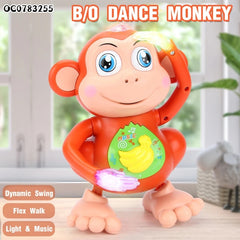 Lightning Hero Dancing Monkey Vehicle Toy for Kids|Boys|Girls with Light & Music