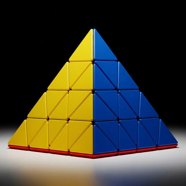 3x3 High Speed Stickerless Pyramid Cube Puzzle | Triangle Shape Magic Cube for Kids & Adults.