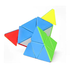 3x3 High Speed Stickerless Pyramid Cube Puzzle | Triangle Shape Magic Cube for Kids & Adults.