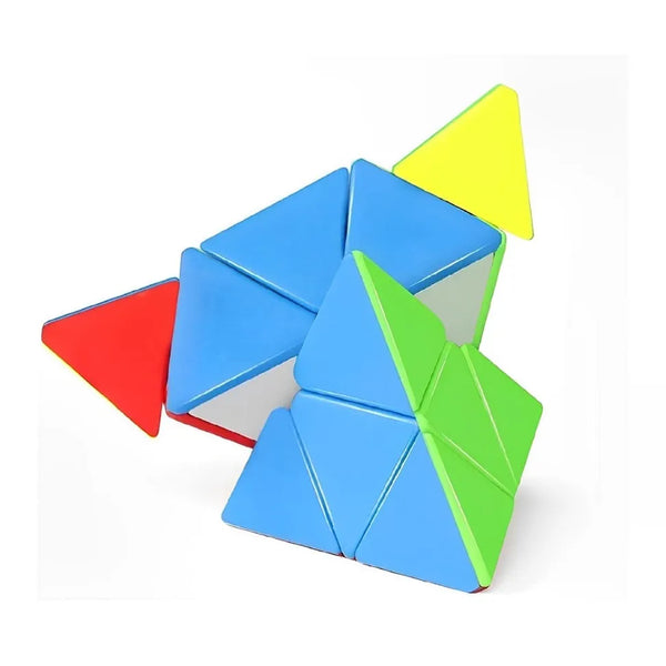 3x3 High Speed Stickerless Pyramid Cube Puzzle | Triangle Shape Magic Cube for Kids & Adults.