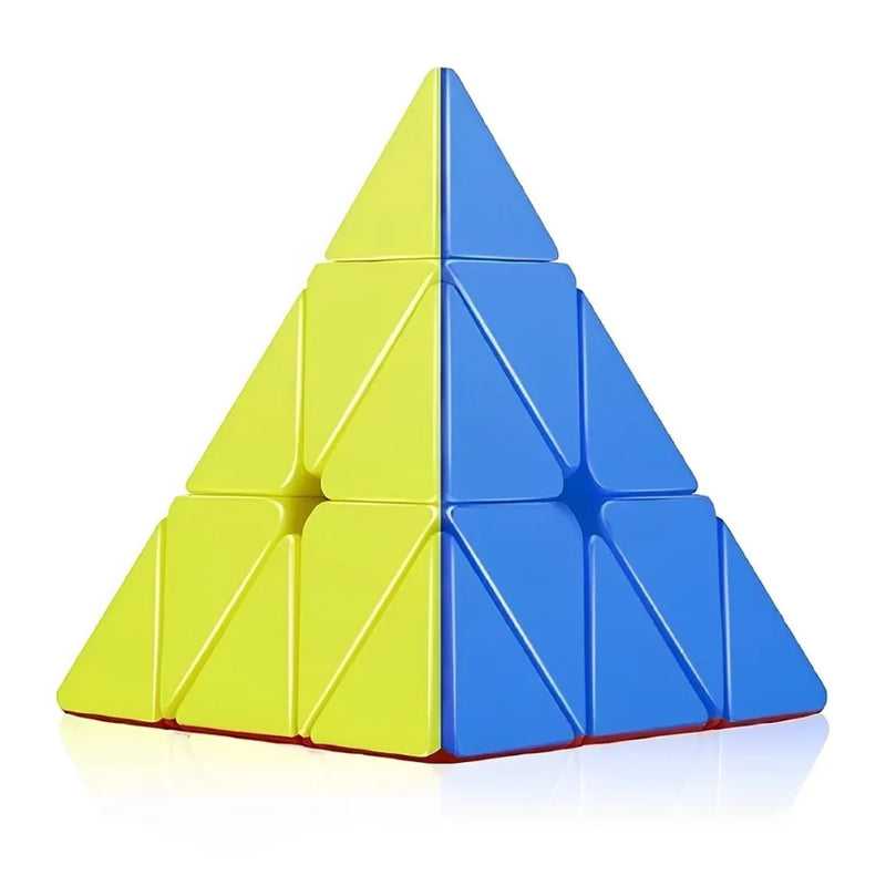 3x3 High Speed Stickerless Pyramid Cube Puzzle | Triangle Shape Magic Cube for Kids & Adults.
