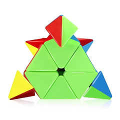 3x3 High Speed Stickerless Pyramid Cube Puzzle | Triangle Shape Magic Cube for Kids & Adults.
