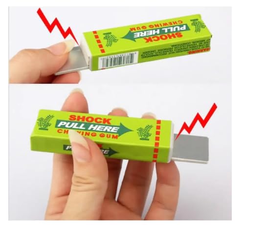 Electric Shock Chewing Gum Prank Toy (2-Pack) | Funny Gag Joke for Friends & Family | Harmless Practical Joke.