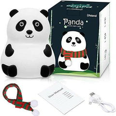 Silicone Panda Touch Night Lamp for Kids | 7-Color Changing USB Rechargeable Light | Gesture Control.