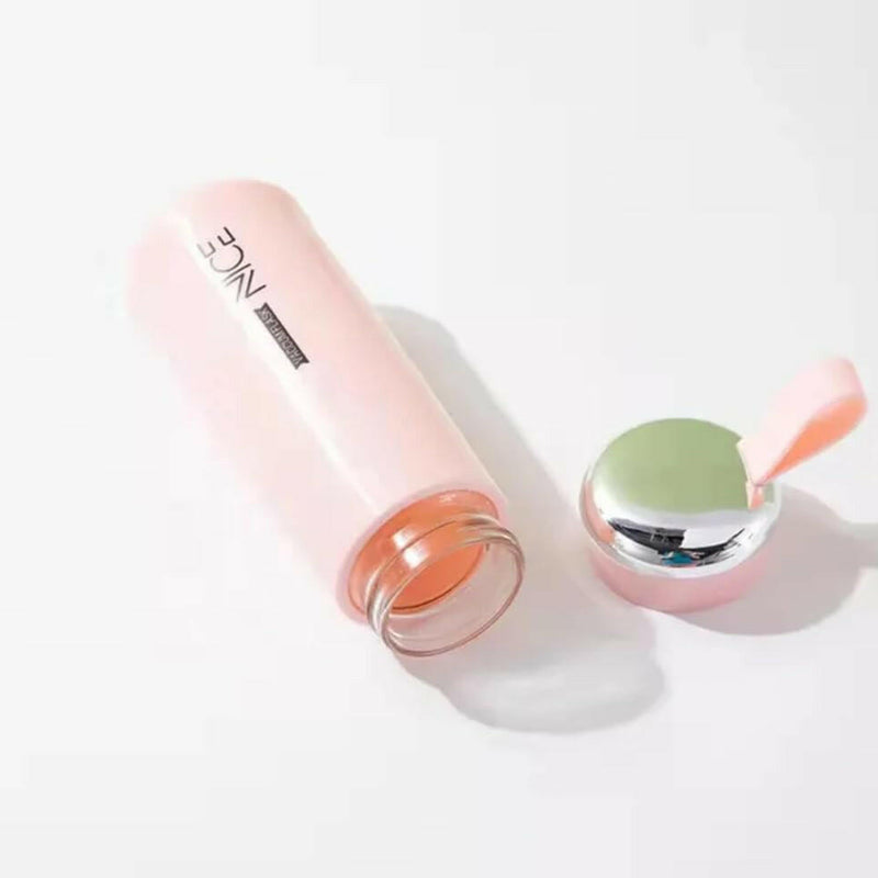 Cute Pink Glass Water Bottle for Kids | 400ml Drink Bottle with Protective Sleeve | Fun & Practical Accessory.