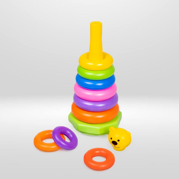 Educational Stacking Rings Baby Toy | 7-Piece Multicolor Stacker for Toddlers | 6 Months+.
