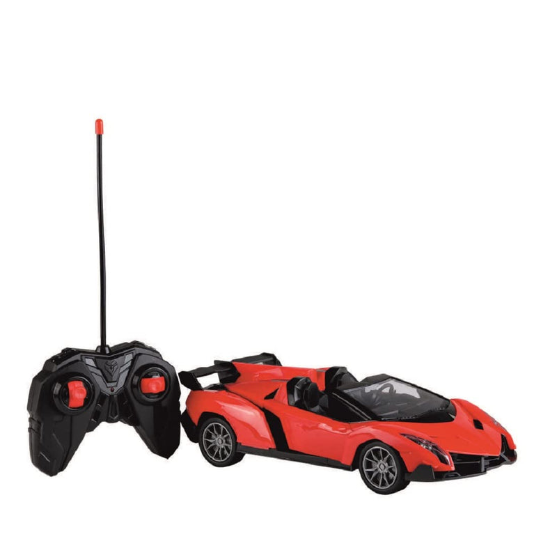 High-Speed RC Racing Car with Rechargeable Battery | Electric Remote Control Toy with LED Lights | Blue.