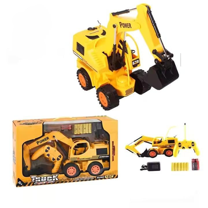 Full-Function RC JCB Excavator Toy | Remote Control Construction Truck with Lights & Sounds | Crawler Vehicle.