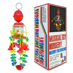 Classic Wind-Up Musical Merry-Go-Round | Soothing Sound Carousel Toy for Kids | No Batteries Needed.