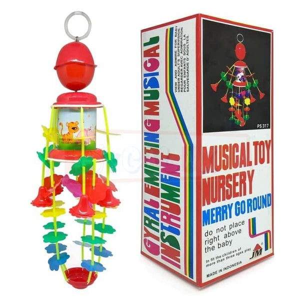 Classic Wind-Up Musical Merry-Go-Round | Soothing Sound Carousel Toy for Kids | No Batteries Needed.