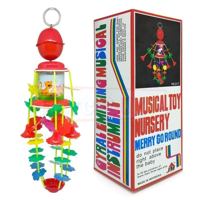 Classic Wind-Up Musical Merry-Go-Round | Soothing Sound Carousel Toy for Kids | No Batteries Needed.