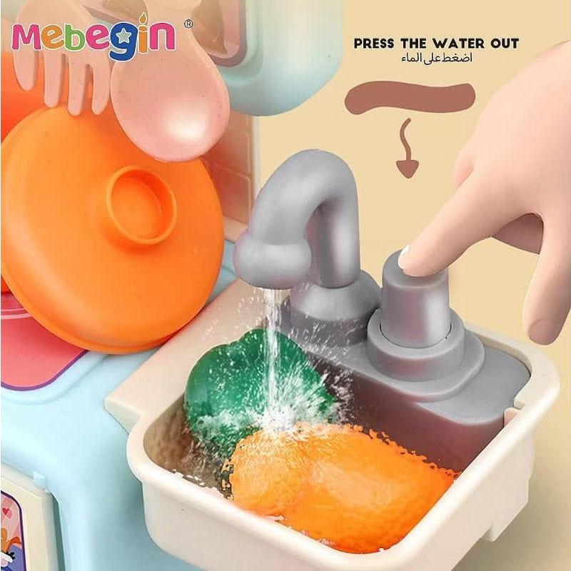 Kids Plastic Kitchen Pretend Play Set | Mini Cooking Toy Set with Utensils | Fun Birthday Gift.