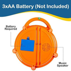 Kids Musical Flash Drum Set | 3D Lights & 2 Drum Sticks | Age 3+ Educational Toy.