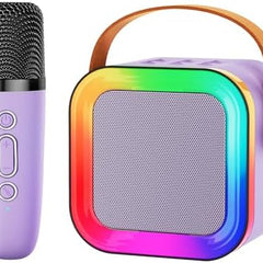 Portable K12 Mini Portable Bluetooth Karaoke Speaker with Wireless Microphone and Dynamic Lights Kids Karaoke Machine Bluetooth Speaker Toys 10+Years Boys Birthday Gift for Girls Kids Boys