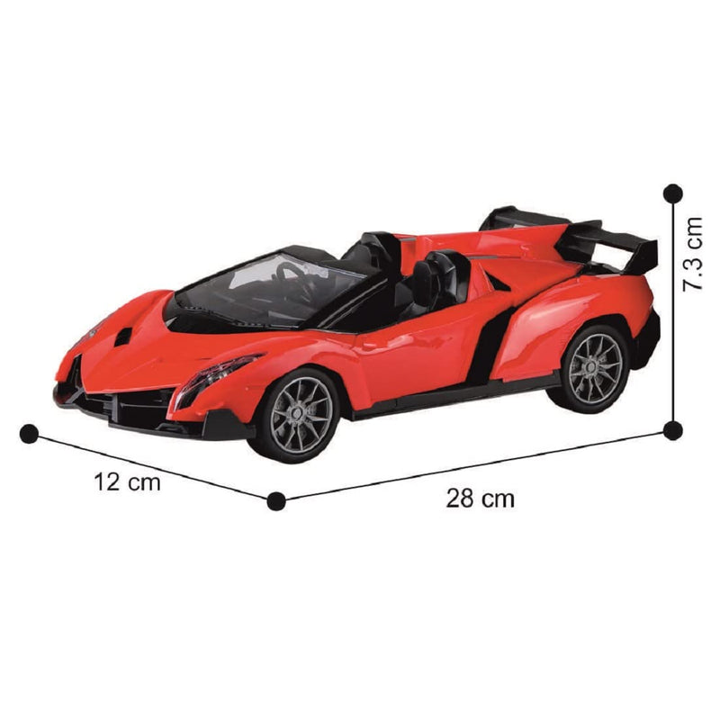 High-Speed RC Racing Car with Rechargeable Battery | Electric Remote Control Toy with LED Lights | Blue.