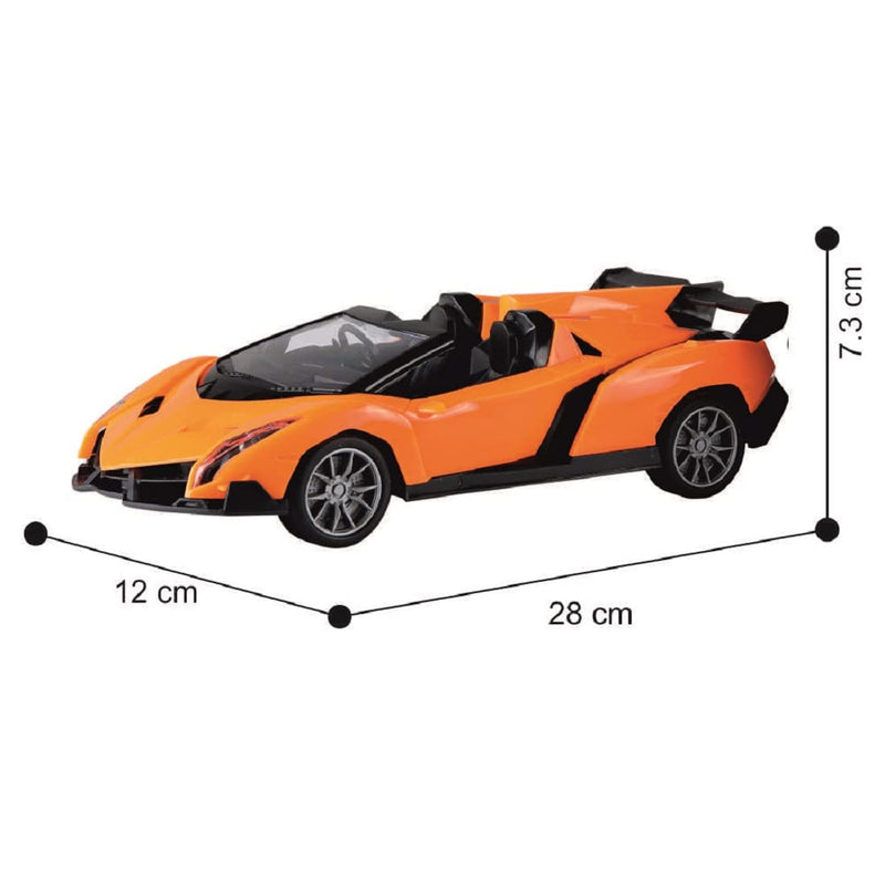 High-Speed RC Racing Car with Rechargeable Battery | Electric Remote Control Toy with LED Lights | Blue.