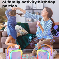 Portable K12 Mini Portable Bluetooth Karaoke Speaker with Wireless Microphone and Dynamic Lights Kids Karaoke Machine Bluetooth Speaker Toys 10+Years Boys Birthday Gift for Girls Kids Boys