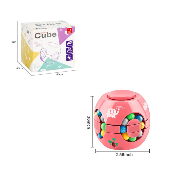 Infinity Cube Fidget Toy | Stress & Anxiety Relief Sensory Toy | Rotating Magic Bean Puzzle.