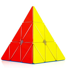 Pyraminx Triangle Speed Cube Puzzle Toy | Stickerless Magic Pyramid Cube for Kids & Adults.