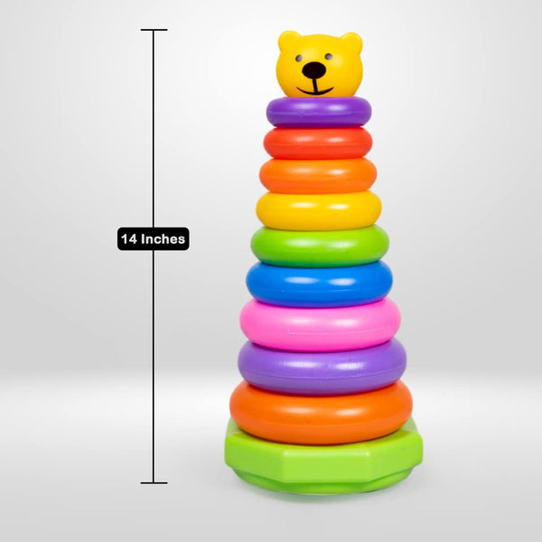 Educational Stacking Rings Baby Toy | 7-Piece Multicolor Stacker for Toddlers | 6 Months+.