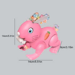 Rabbit for Kids with 3D Flashing Lights, Music, 360-degree Dance Moves, Educational Toy, Battery Operated, Ages 1+ - Multicolor| Jumping Rabbit
