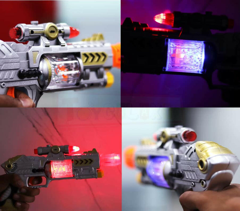 Flashing Laser Sound Toy Gun | Musical Gun with Colorful Lights & Sounds | Pretend Play Toy for Kids.