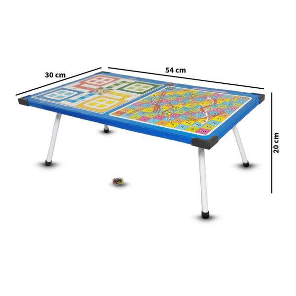 Foldable Bed Study Table with Built-in Ludo & Snakes and Ladders | Kids Learning & Gaming Desk.