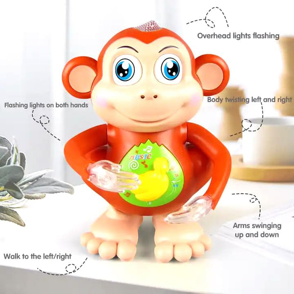Lightning Hero Dancing Monkey Vehicle Toy for Kids|Boys|Girls with Light & Music