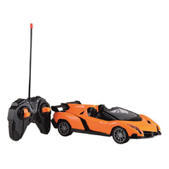 High-Speed RC Racing Car with Rechargeable Battery | Electric Remote Control Toy with LED Lights | Blue.